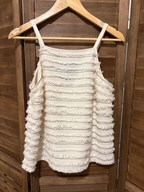 Anthropologie Maeve Cream Textured Tank